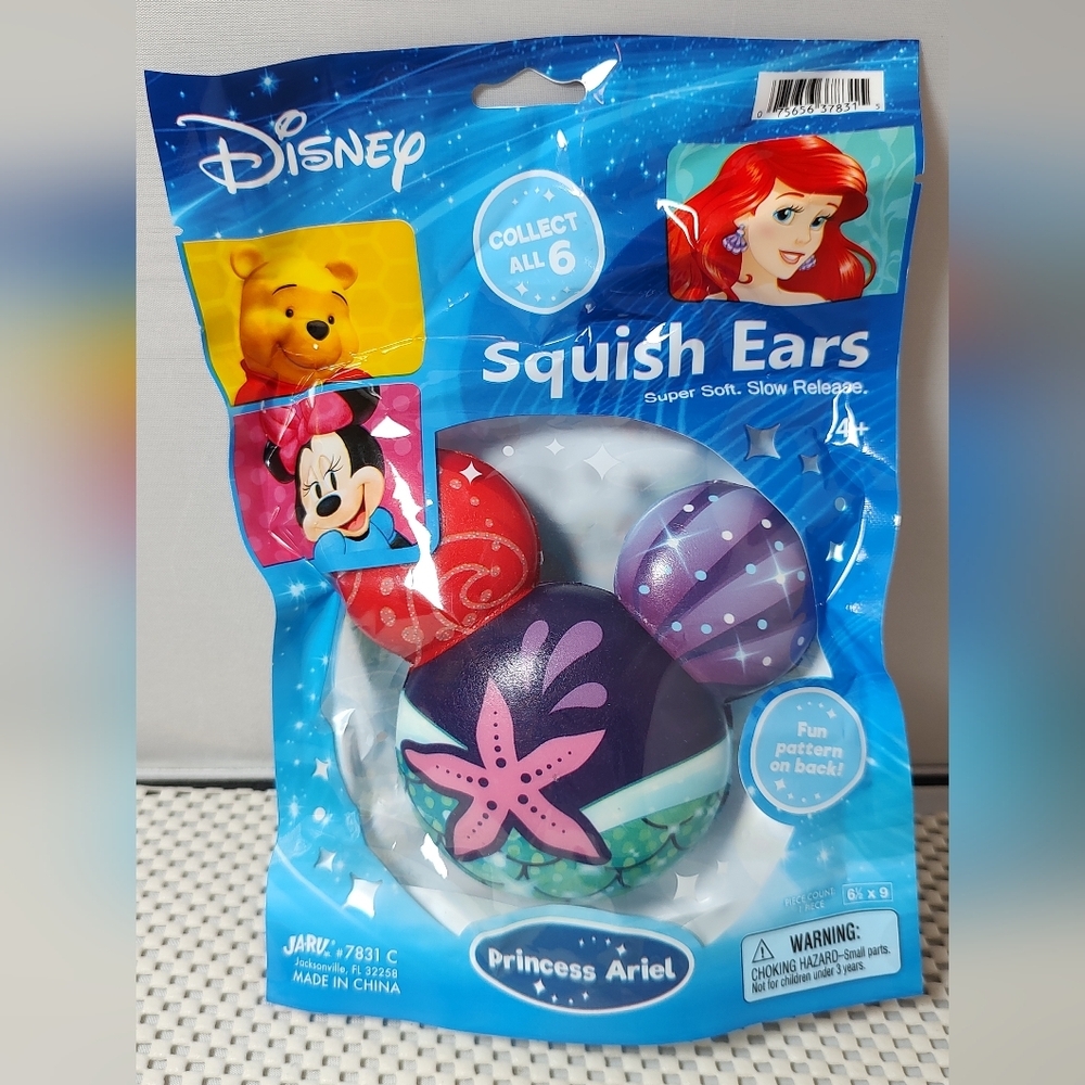 Disney Squish Ears Toy Princess Ariel Little Mermaid